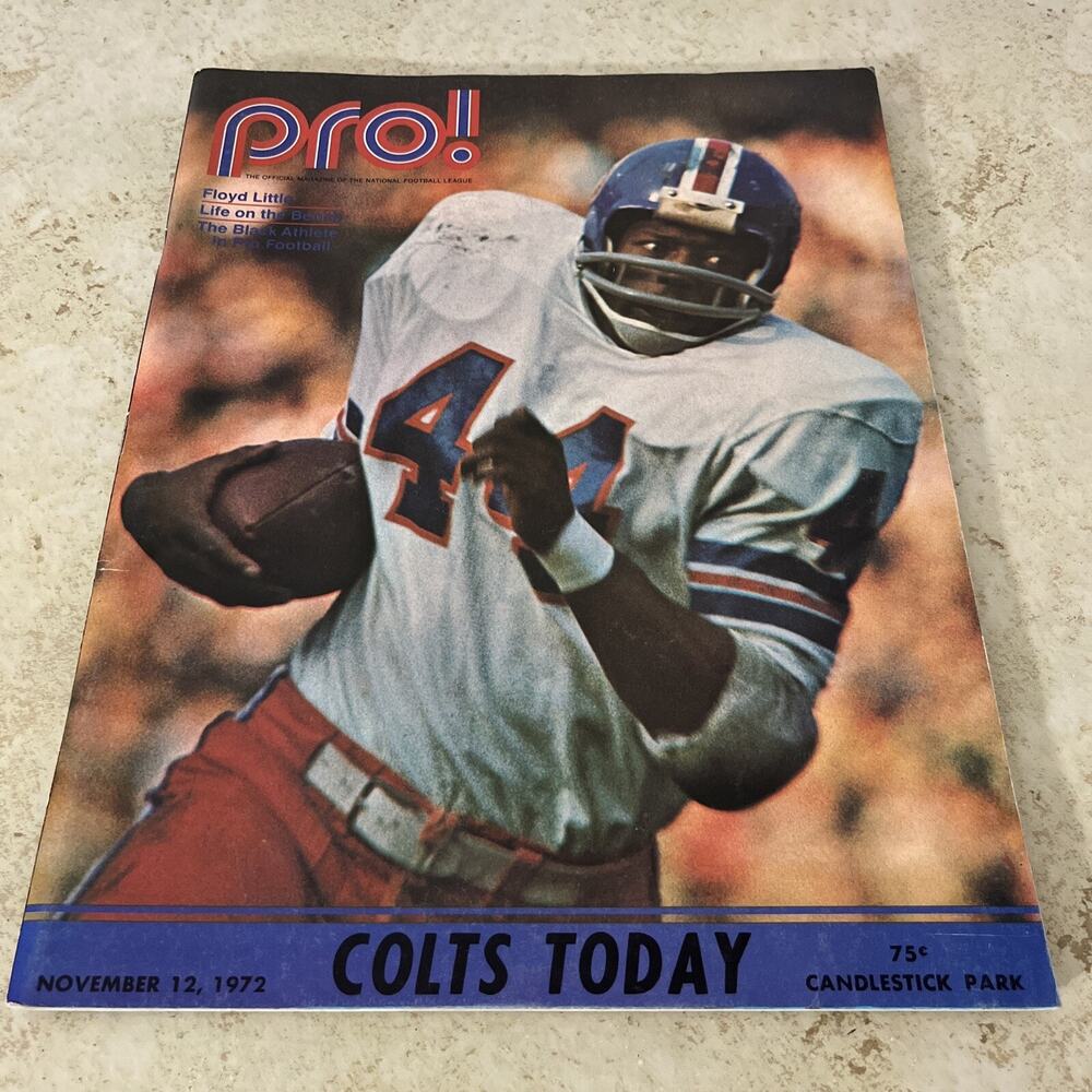 Nov 12, 1972 Baltimore Colts Today Pro! Program